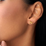 14K Citrine Butterfly Stud Earrings Ferkos Fine Jewelry