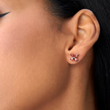 14K Garnet Butterfly Stud Earrings Ferkos Fine Jewelry