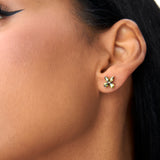 14K Peridot Butterfly Stud Earrings Ferkos Fine Jewelry