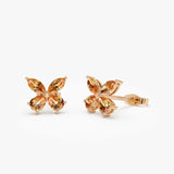 14K Citrine Butterfly Stud Earrings Ferkos Fine Jewelry