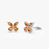 14K Citrine Butterfly Stud Earrings Ferkos Fine Jewelry