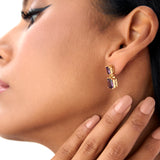 14K Emerald Amethyst Dangle Drop Earrings Ferkos Fine Jewelry