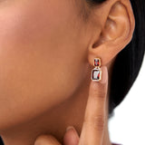 14K Emerald Garnet Dangle Drop Earrings Ferkos Fine Jewelry