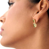 14K Emerald Peridot Dangle Drop Earrings Ferkos Fine Jewelry