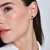 14K Asscher Cut Amethyst Stud Earrings Ferkos Fine Jewelry