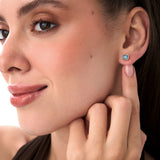 14K Asscher Cut London Blue Topaz Stud Earrings Ferkos Fine Jewelry