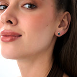 14K Asscher Cut London Blue Topaz Stud Earrings Ferkos Fine Jewelry