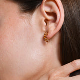 14K Prong Set Citrine Half Hoops Ferkos Fine Jewelry