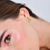 14K Prong Set Peridot Half Hoops Ferkos Fine Jewelry