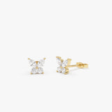 14k Marquise and Round Diamond Butterfly Studs 14k Gold Ferkos Fine Jewelry