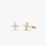 14k Marquise Diamond Cluster Studs Ferkos Fine Jewelry