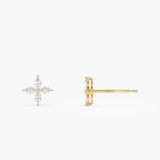 14k Marquise Diamond Cluster Studs Ferkos Fine Jewelry