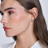 14k Marquise Emerald Diamond Halo Stud Earrings Ferkos Fine Jewelry