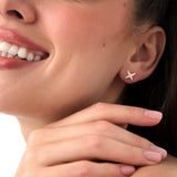 14k Diamond Cluster Star Stud Earrings Ferkos Fine Jewelry