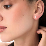 14k Diamond Baguette Bar Stud Earrings Ferkos Fine Jewelry