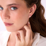 14k Baguette Diamond Halo Earrings Ferkos Fine Jewelry