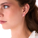 14k Baguette Diamond Halo Earrings Ferkos Fine Jewelry