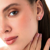 14k Diamond Vine Stud Earrings Ferkos Fine Jewelry