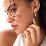 1.60 Ctw 14k Bezel Setting Oval Shape Lab Grown Diamond Dangling Stud Earrings - Bia Ferkos Fine Jewelry