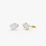 1.80 ctw 14k Toi et Moi Lab Grown Diamond Studs - Gemma 14k Gold Ferkos Fine Jewelry