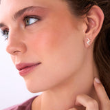 14k Diamond Knot Unique Stud Earrings Ferkos Fine Jewelry