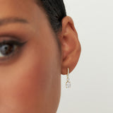 2.55 Ctw 14k Oval and Round Shape Lab Grown Diamond Drop Earrings - Diva Ferkos Fine Jewelry