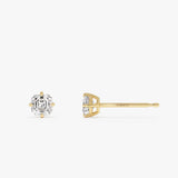 1.00 Ctw 14k Asscher Cut Lab Grown Diamond Stud Earrings - Jovia Ferkos Fine Jewelry