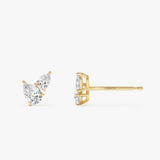 1.05 CTW 14k Lab Grown Double Pear Shape Studs - Kira Ferkos Fine Jewelry
