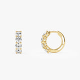 2.00 Ctw 14K Round Lab Grown Diamond Hoop Earrings - Katya Ferkos Fine Jewelry