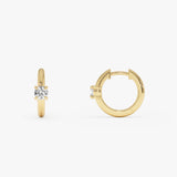 14K Lab Grown Diamond Hoop Earrings - Sonya Ferkos Fine Jewelry