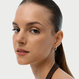 1.95 Ctw 14K Emerald Cut Lab Grown Diamond Hoop Earrings - Nori Ferkos Fine Jewelry