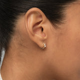 0.65 CTW 14k Pear Shape Lab Grown Diamond Huggie Earrings - Nil Ferkos Fine Jewelry