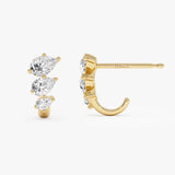 1.15 Ctw 14K Pear Lab Grown Diamond Earrings - Kaya Ferkos Fine Jewelry