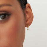 14K Diamond Northstar Hoop Charm Ferkos Fine Jewelry