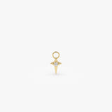 14K Diamond Northstar Hoop Charm 14K Gold Ferkos Fine Jewelry