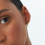 14k Diamond Starburst Hoop Charm Ferkos Fine Jewelry