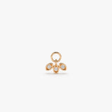14k Leaf Shape Hoop Charm 14K Rose Gold Ferkos Fine Jewelry