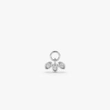 14k Leaf Shape Hoop Charm 14K White Gold Ferkos Fine Jewelry