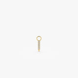 14k Diamond Spike Hoop Charm 14K Gold Ferkos Fine Jewelry