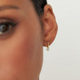 14k Double Baguette Hoop Charm Ferkos Fine Jewelry