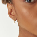 14k Diamond Star Hoop Charm Ferkos Fine Jewelry