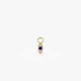 14k Gold Evil Eye Hoop Charm 14K Rose Gold Ferkos Fine Jewelry