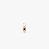 14k Gold Evil Eye Hoop Charm 14K Gold Ferkos Fine Jewelry