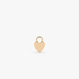 14k Flat Heart Hoop Charm 14K Rose Gold Ferkos Fine Jewelry