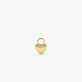 14k Dome Heart Hoop Charm 14K Gold Ferkos Fine Jewelry