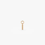 14k Beaded Hoop Charm 14K Rose Gold Ferkos Fine Jewelry