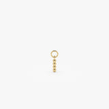 14k Beaded Hoop Charm 14K Gold Ferkos Fine Jewelry