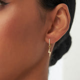 14k Solid Lightning Hoop Charm Ferkos Fine Jewelry