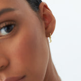 14k Solid Crescent Hoop Charm Ferkos Fine Jewelry