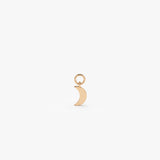 14k Solid Crescent Hoop Charm 14K Rose Gold Ferkos Fine Jewelry